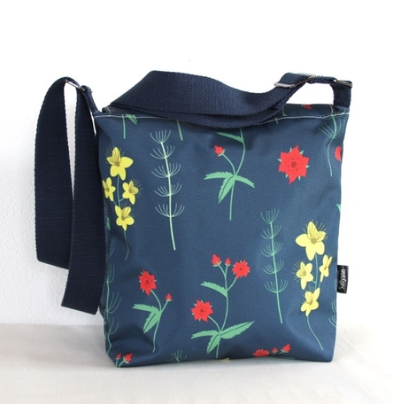 Amy Small Zip Top Handbag in Red Burren Fabric Amy Small Zip Top Handbag in Red Burren Fabric