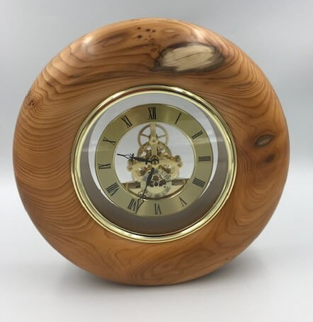 Irish Yew Skeleton Clock