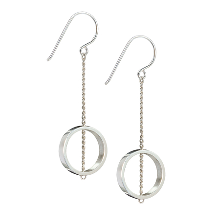 Ebb & Flow Silver Chain Earrings