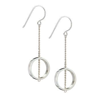 Ebb & Flow Silver Chain Earrings