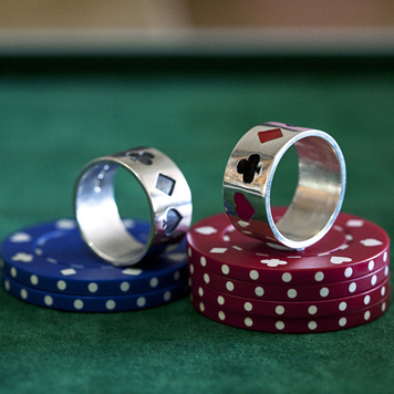 Enamelled Poker Ring