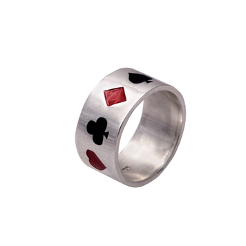 Enamelled Poker Ring