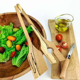 Spalted Beech Salad Spoons