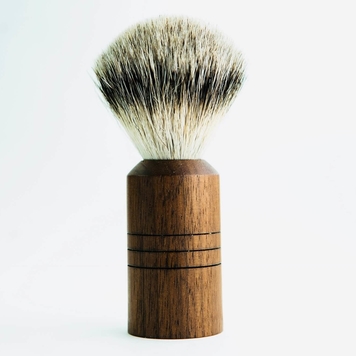 Badger Shaving Brush with Hand Turned Irish Ash Handle & Shaving Soap