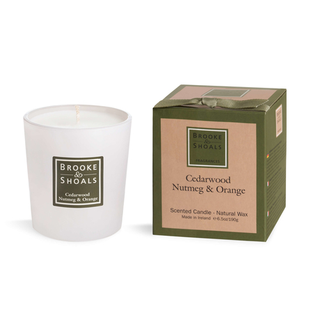 Cedarwood Nutmeg & Orange Scented Candle