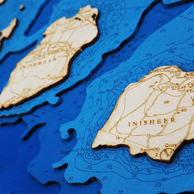 Aran Island Coastal Wall Art Map