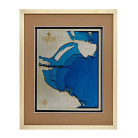Dublin Bay Coastal Wall Art Map