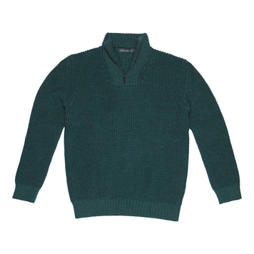 Reefer Ribbed Zip Neck Sweater