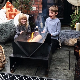 Fire Pit + Stand Combo