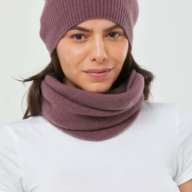 Cashmere Slouch Rib Hat & Snood bundle