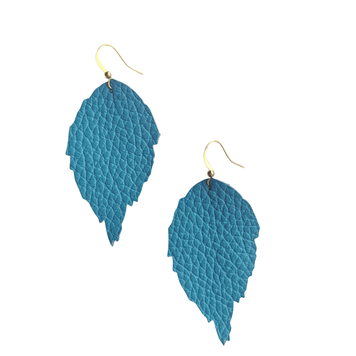 Duilleog Leather Leaf Earrings