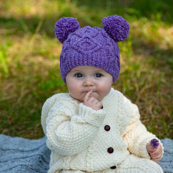 Double pom pom hat