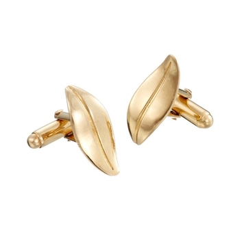 Leaf Cufflinks in Gold