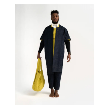 The Costume Room:Raw Organic Denim Cocoon Long Jacket
