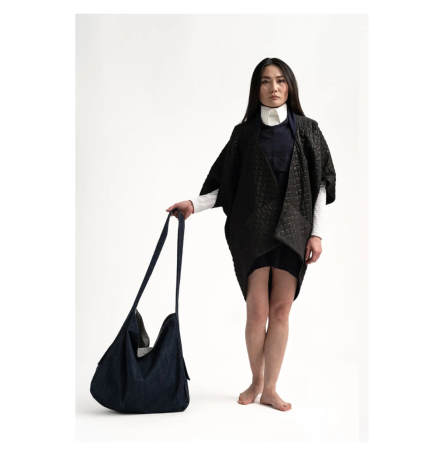 The Costume Room:Raw Organic Denim Cross Body Bag