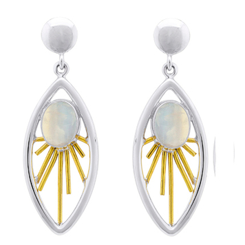 Goddess Earrings in Moonstone