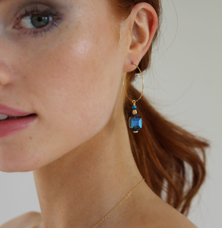 Refraction Cube Earrings Hoops