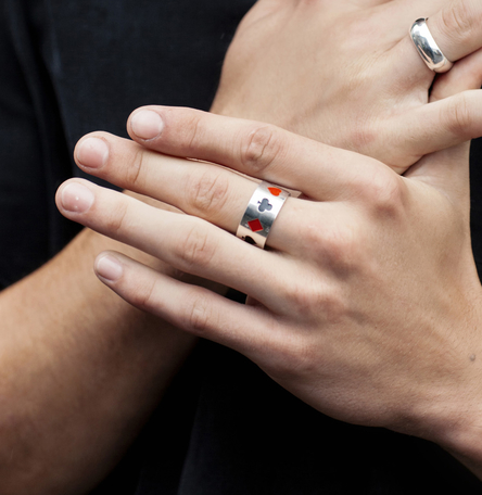 Enamelled Poker Ring