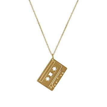 Mixed Tape Pendant - 18ct gold vermeil