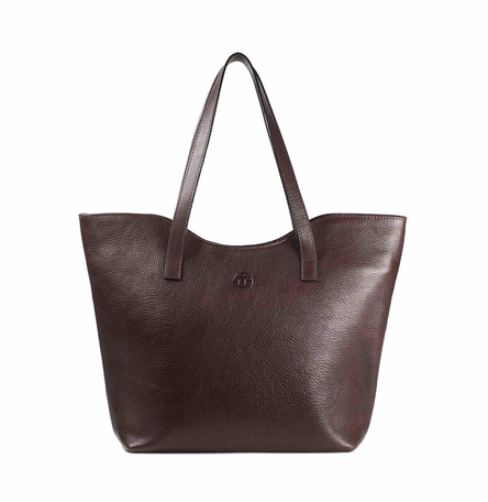 Caitlin Classic Large Tote in Dark Brown