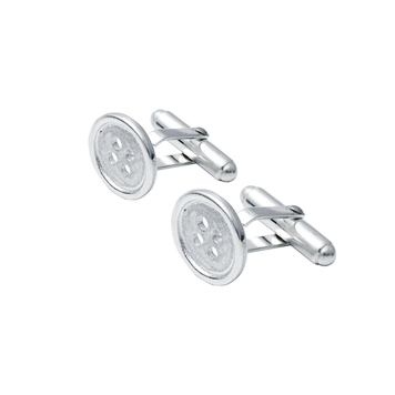 Button Cufflinks in Sterlings Silver