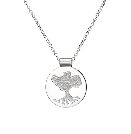 Growing Home Button Pendant Silver Growing Home Button Pendant Silver
