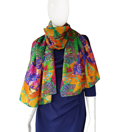 Mist and Moonshine Print Wool Large Scarf Mist and Moonshine Print Wool Large Scarf