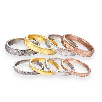 Ripple in time Wedding bands