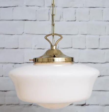 1920's Schoolhouse Pendant Light