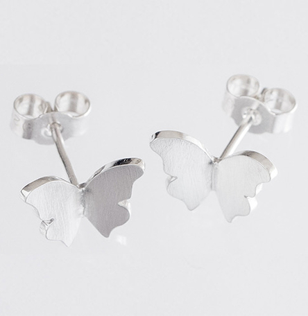 Silver Butterfly Earrings