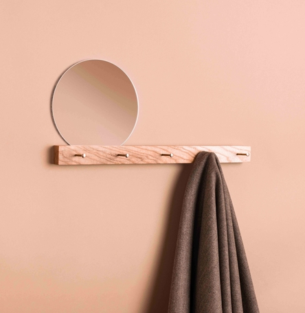 Coat Hanger with Mirror