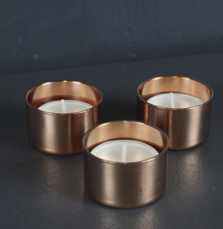 Copper Tea Light Set Copper Tea Light Set