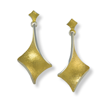 Golden Twist Long Hanging Earrings