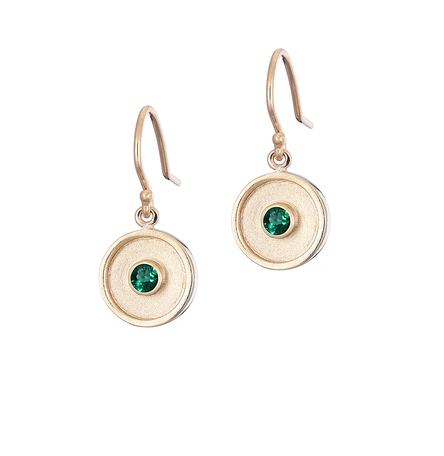 Emerald Drop Amulet Earrings Emerald Drop Amulet Earrings