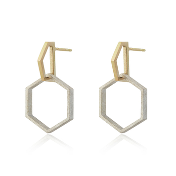 Hexagon Drop Earrings