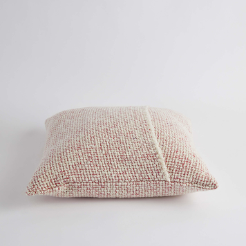 Mended Tweed Cushion Raspberry