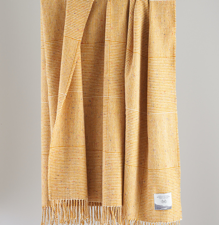 Yellow Basket Weave Throw Yellow Basket Weave Throw