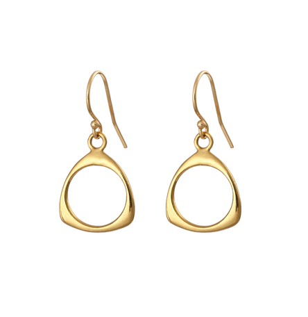 Gold Plated Trinity Drop Earrings Gold Plated Trinity Drop Earrings