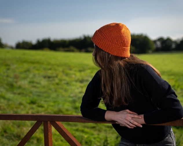 Orwell Browne Donegal Tweed Wool Hat Styled