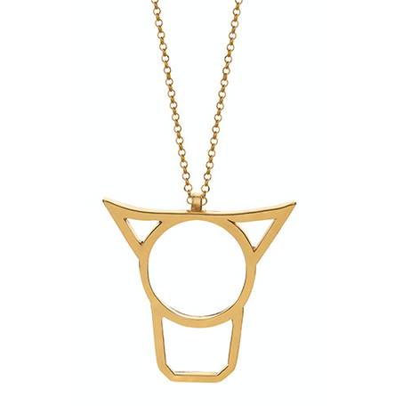 Cow's Head Pendant 18ct gold