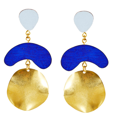 Megadrop Earrings in Lilac and Blue Megadrop Earrings in Lilac and Blue