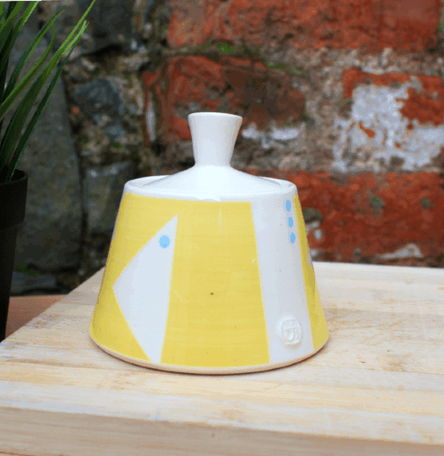 Sunshine Yellow Geo Sugar Bowl Sunshine Yellow Geo Sugar Bowl