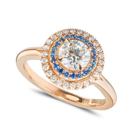 Orion Sapphire Halo Ring