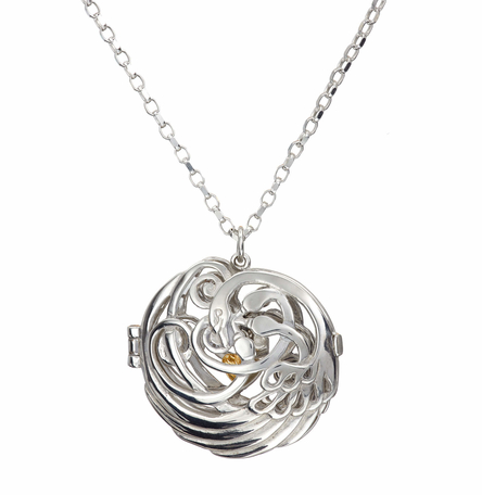 Children of Lir Sanctuary Locket with 14ct Gold Heart Children of Lir Sanctuary Locket with 14ct Gold Heart