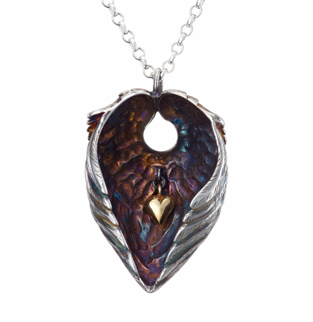 Embracing Angel Wings Pendant