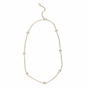 9ct gold and freshwater cultured pearl necklace