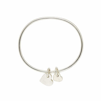 Wear your Love bangle - large and small heart duo