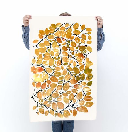 Autumn Beech Leaf Print